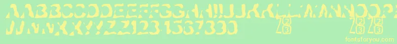 Zone23Ayahuasca Font – Yellow Fonts on Green Background