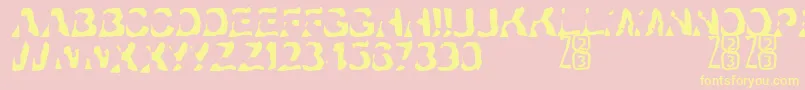 Zone23Ayahuasca Font – Yellow Fonts on Pink Background