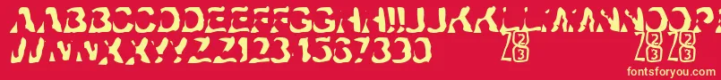 Zone23Ayahuasca Font – Yellow Fonts on Red Background