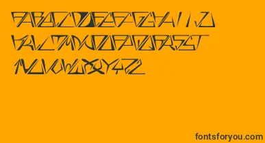 GloryItalic font – Black Fonts On Orange Background