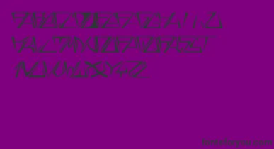 GloryItalic font – Black Fonts On Purple Background