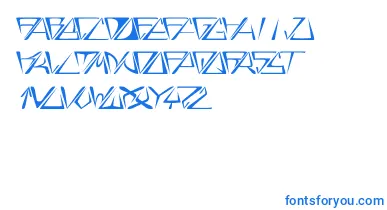 GloryItalic font – Blue Fonts On White Background