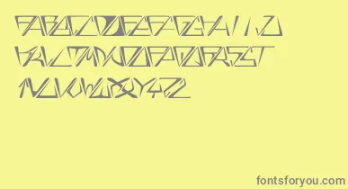 GloryItalic font – Gray Fonts On Yellow Background