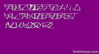 GloryItalic font – Green Fonts On Purple Background
