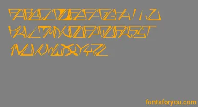 GloryItalic font – Orange Fonts On Gray Background