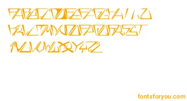 GloryItalic font – Orange Fonts On White Background