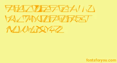 GloryItalic font – Orange Fonts On Yellow Background