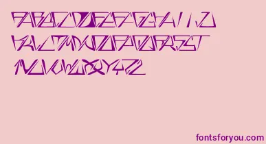 GloryItalic font – Purple Fonts On Pink Background