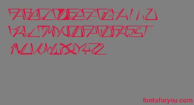 GloryItalic font – Red Fonts On Gray Background