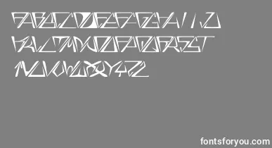 GloryItalic font – White Fonts On Gray Background