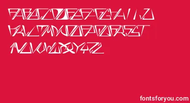 GloryItalic font – White Fonts On Red Background