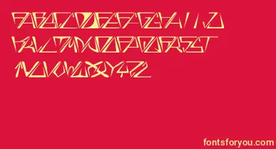 GloryItalic font – Yellow Fonts On Red Background