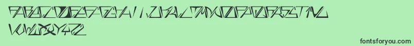 GloryItalic Font – Black Fonts on Green Background