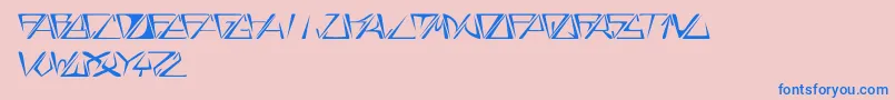 GloryItalic Font – Blue Fonts on Pink Background