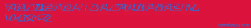 GloryItalic-fontti – siniset fontit punaisella taustalla