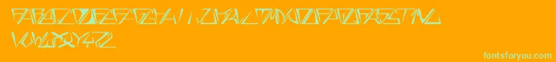 fuente GloryItalic – Fuentes Verdes Sobre Fondo Naranja