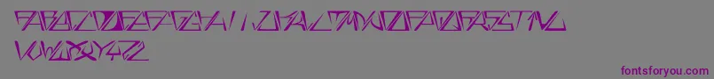 フォントGloryItalic – 紫色のフォント、灰色の背景