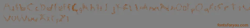 Renisci Font – Brown Fonts on Gray Background