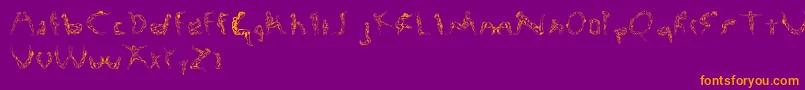 Renisci Font – Orange Fonts on Purple Background