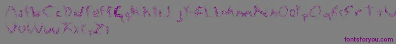 Czcionka Renisci – fioletowe czcionki na szarym tle