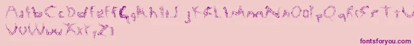 Renisci Font – Purple Fonts on Pink Background