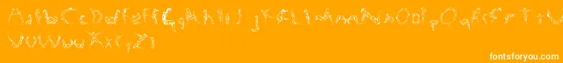 Renisci Font – White Fonts on Orange Background