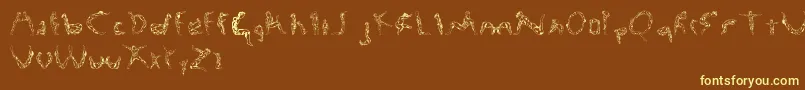 Шрифт Renisci – жёлтые шрифты на коричневом фоне