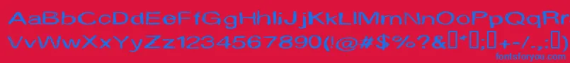 Cfmarieeve Font – Blue Fonts on Red Background