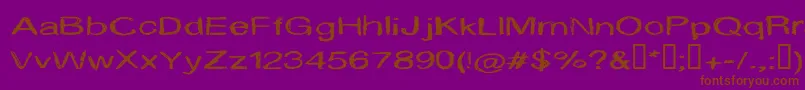 Cfmarieeve Font – Brown Fonts on Purple Background