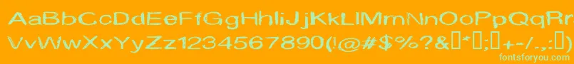 Cfmarieeve Font – Green Fonts on Orange Background