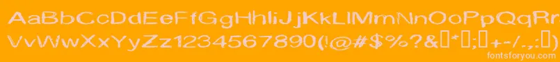 Шрифт Cfmarieeve – розовые шрифты на оранжевом фоне