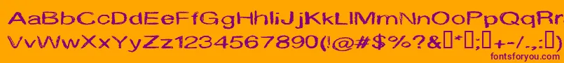 Cfmarieeve Font – Purple Fonts on Orange Background