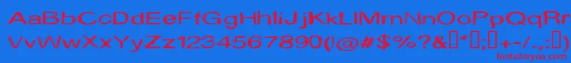 Cfmarieeve Font – Red Fonts on Blue Background