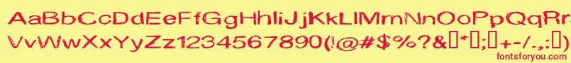 Cfmarieeve Font – Red Fonts on Yellow Background