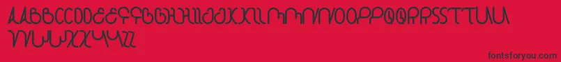 StarConstellation Font – Black Fonts on Red Background