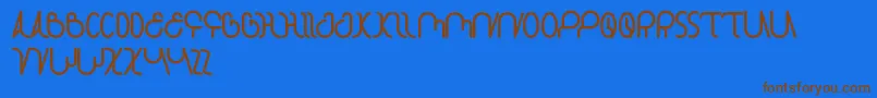 StarConstellation Font – Brown Fonts on Blue Background