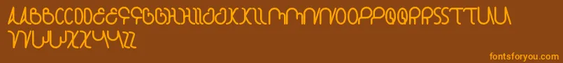 StarConstellation Font – Orange Fonts on Brown Background