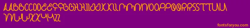 StarConstellation-Schriftart – Orangefarbene Schriften auf violettem Hintergrund