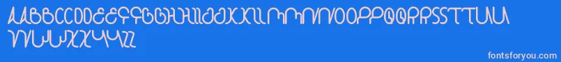 StarConstellation Font – Pink Fonts on Blue Background