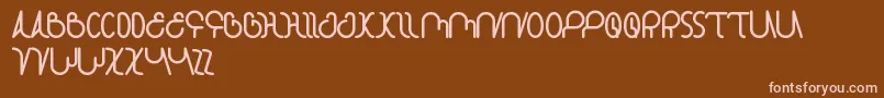 StarConstellation Font – Pink Fonts on Brown Background