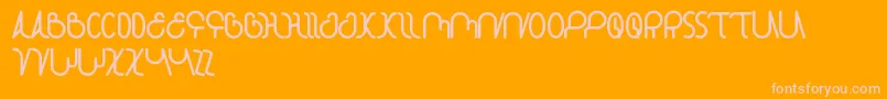 StarConstellation Font – Pink Fonts on Orange Background