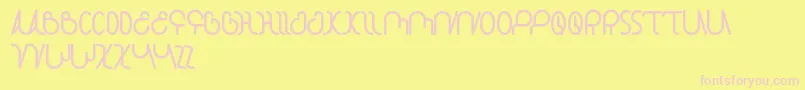 StarConstellation Font – Pink Fonts on Yellow Background