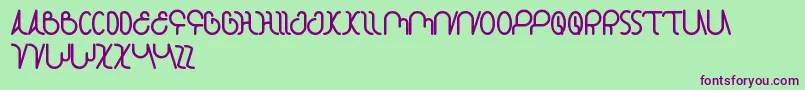 StarConstellation Font – Purple Fonts on Green Background