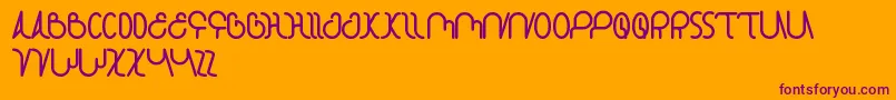StarConstellation Font – Purple Fonts on Orange Background