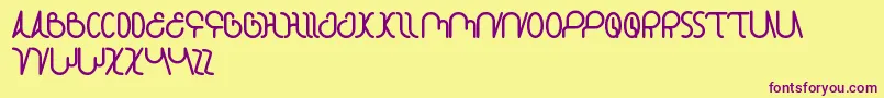 StarConstellation Font – Purple Fonts on Yellow Background