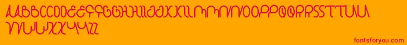 StarConstellation Font – Red Fonts on Orange Background