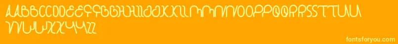 StarConstellation Font – Yellow Fonts on Orange Background