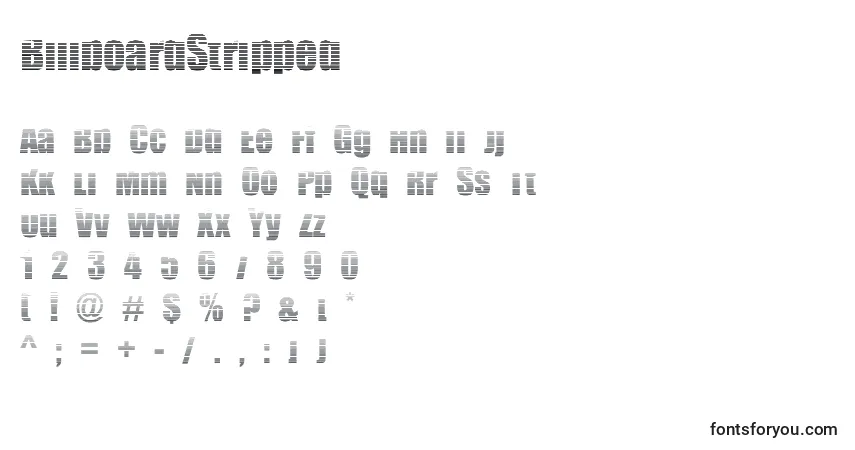 BillboardStripped Font – alphabet, numbers, special characters