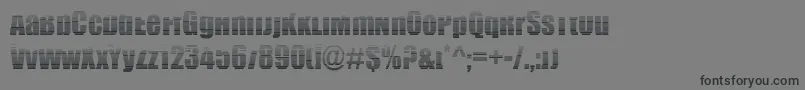 BillboardStripped-Schriftart – Schwarze Schriften auf grauem Hintergrund