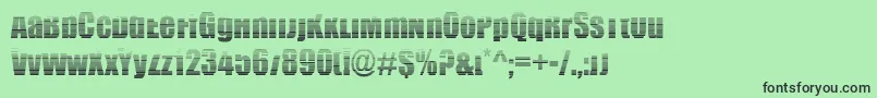 BillboardStripped Font – Black Fonts on Green Background